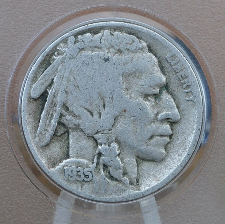 1935-D Buffalo Nickel - Vg-Xf (Very Good To Extremely Fine) Grades; Choose By Grade; Denver Mint - 1935 D Indian Head Nickel 1935 D