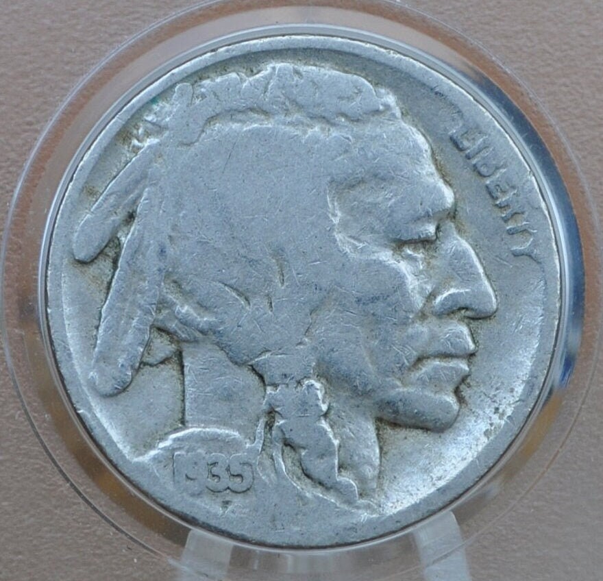 1935-D Buffalo Nickel - Vg-Xf (Very Good To Extremely Fine) Grades; Choose By Grade; Denver Mint - 1935 D Indian Head Nickel 1935 D