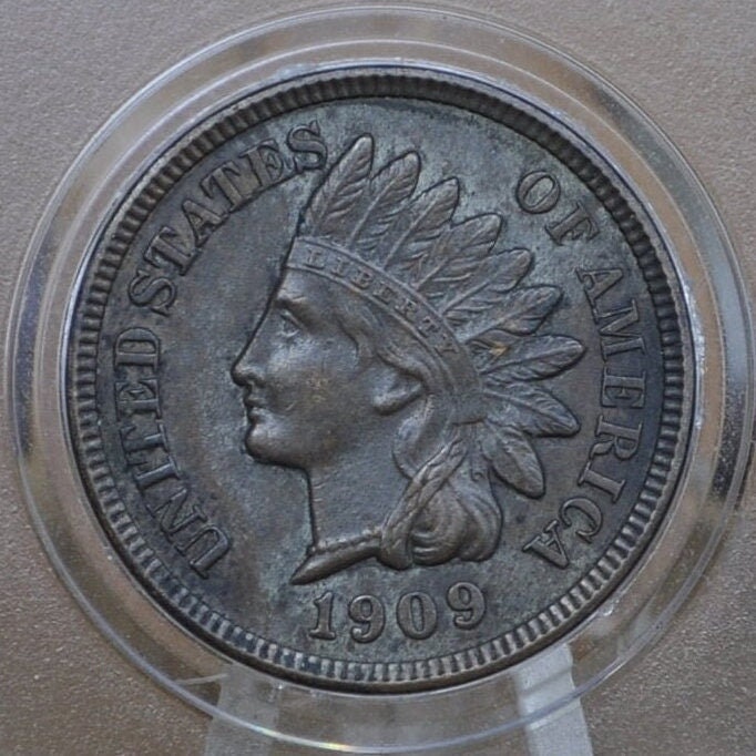 1909 Indian Head Penny - Choose by Grade VG-XF (Very Good to Extremely Fine) - Tougher Date - Last Year Made - 1909 Cent, Last Year