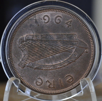 1964 Irish 1 Penny Coin - Great Condition - 1964 One Cent Coin Ireland / UK - Hen with Chicks Design Irish Coins - Great for Gifts, Jewelry