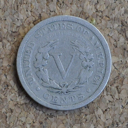 1899 Liberty Head V Nickel - Good Detail - Liberty Head Nickel 1899 - "V" back design