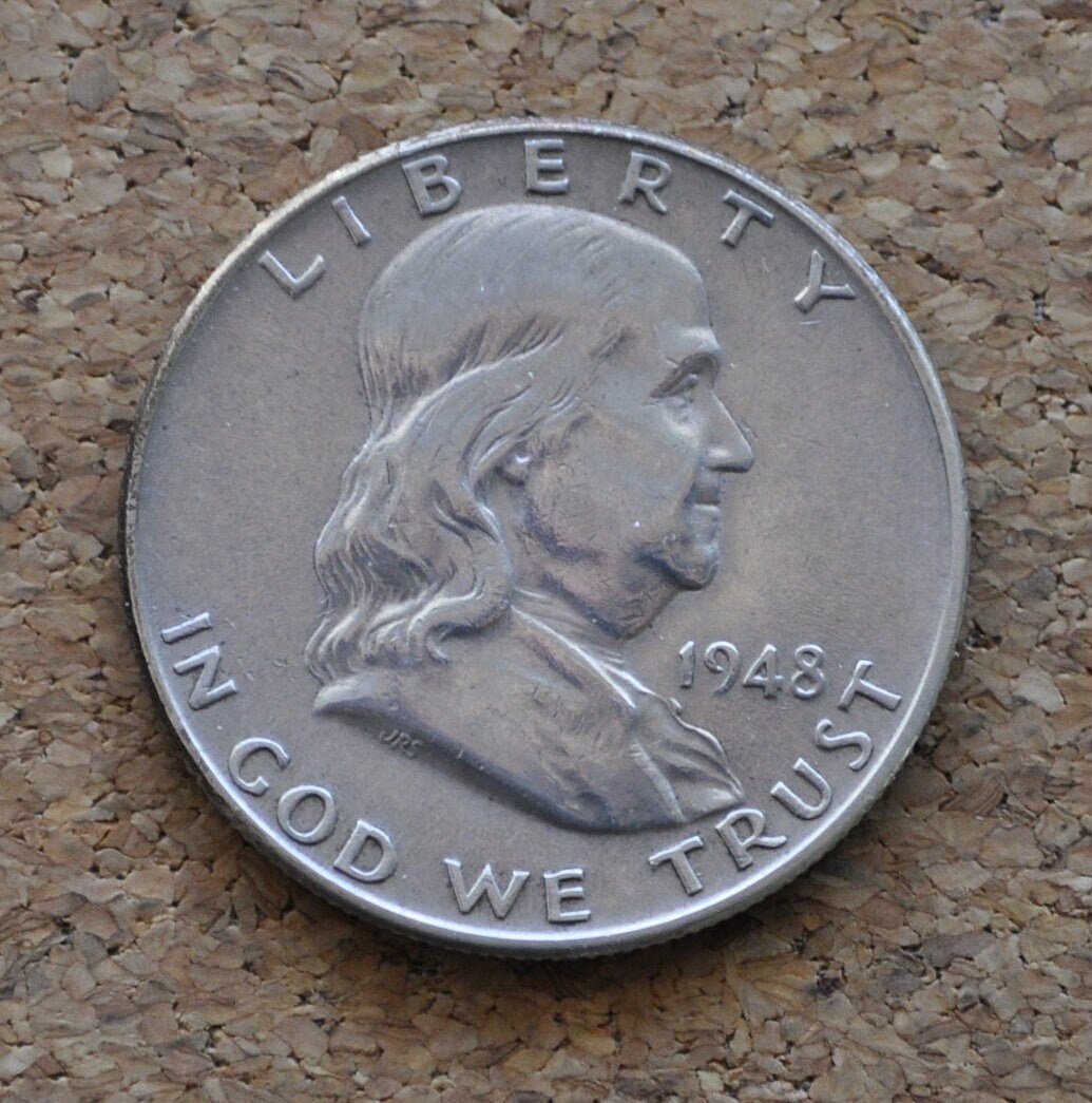 1948 Franklin Half Dollar - F-AU (Fine to About Unc.) Choose by Grade - Silver Half Dollar - 1948-P Franklin Half Dollar - First Year Minted