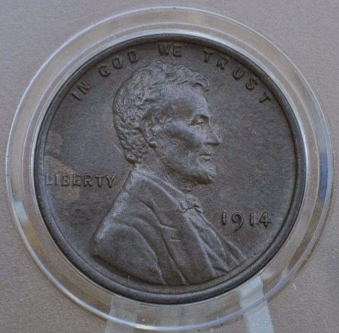1914 Wheat Penny - Choose by Grade (Good to Uncirculated) - Better Date -World War I Era Coin- Philadelphia Mint- 1914 P Wheat Cent 1914-P