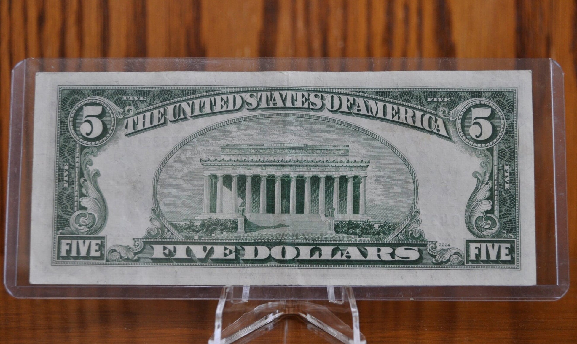 1953 Blue Seal 5 Dollar Bill / 1953 Five Dollar Silver Certificate - Good/Very Good toAU (About Uncirculated) - 1953 Silver Certificate