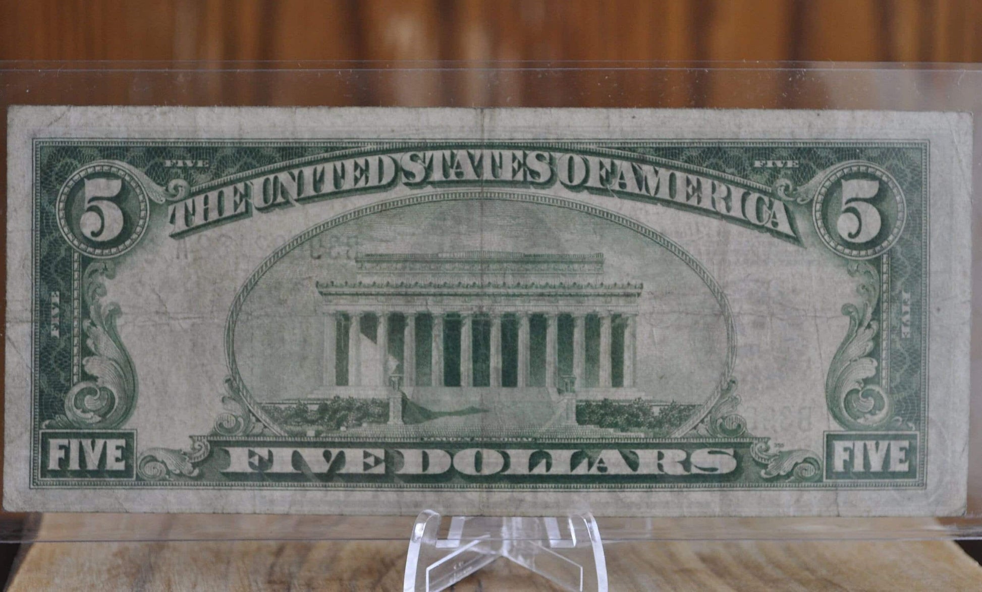 1953 Blue Seal 5 Dollar Bill / 1953 Five Dollar Silver Certificate - Good/Very Good toAU (About Uncirculated) - 1953 Silver Certificate