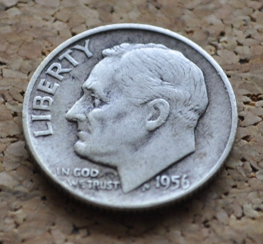 1956 P and D Roosevelt Silver Dimes - Choose Mint and Grade - Roosevelt Dime 1956 P, 1956 D Dime - Circulated & Uncirculated Dimes