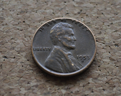 1953 S Wheat Penny - 68th Anniversary - Collectible Coin - San Francisco Mint