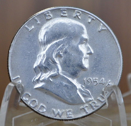 1954-D Franklin Half Dollar - Choose by Grade Circulated-MS63 - Silver Half Dollar - 1954 D Franklin Half Dollar 1954D - Denver Mint