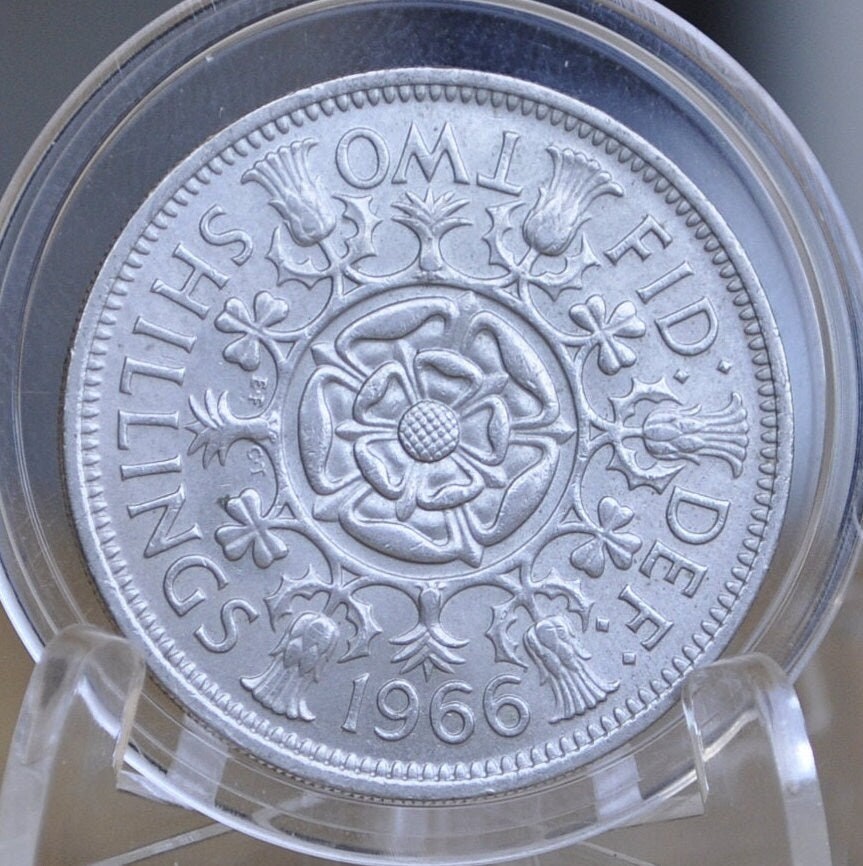 1940&#39;s, 50&#39;s, & 60&#39;s Great Britain Two Shillings - Choose by Date - Queen Elizabeth - 2 Shilling UK Coin - High Grade