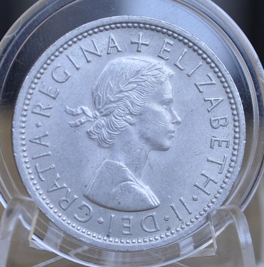 1940's, 50's, & 60's Great Britain Two Shillings - Choose by Date - Queen Elizabeth - 2 Shilling UK Coin - High Grade
