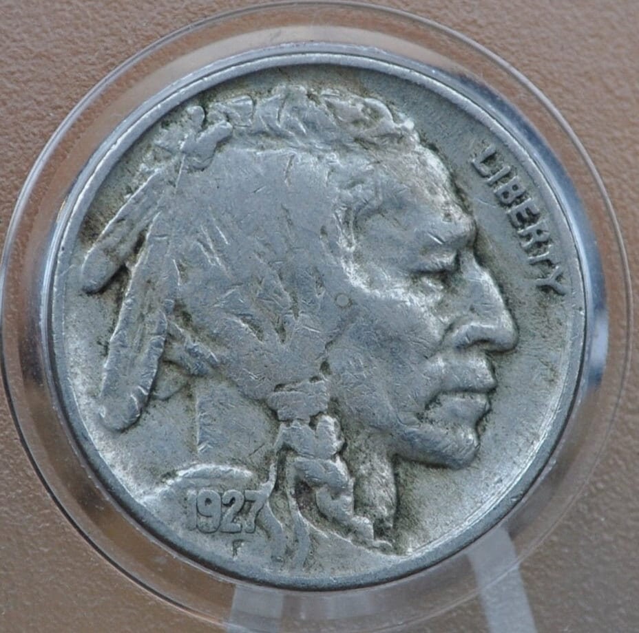 1927 Buffalo Nickel - F-XF (Fine to Extremely Fine); Choose by Grade - Philadelphia Mint - 1927 P Nickel Indian Head Buffalo Nickel