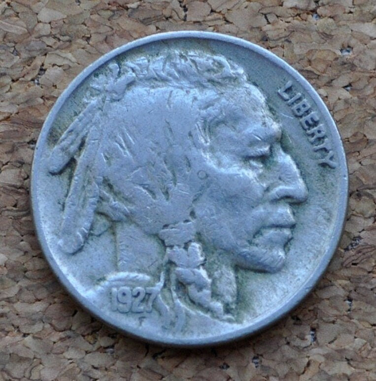 1927 Buffalo Nickel - F-XF (Fine to Extremely Fine); Choose by Grade - Philadelphia Mint - 1927 P Nickel Indian Head Buffalo Nickel