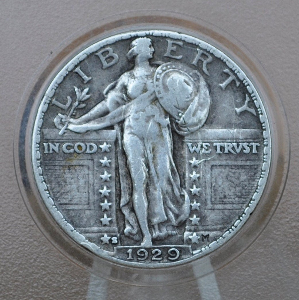 1929-S Standing Liberty Silver Quarter - Choose by Grade / Condition - Great Date - Liberty Standing Liberty Quarter 1929 S