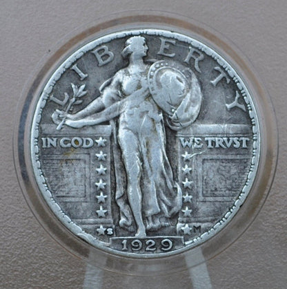 1929-S Standing Liberty Silver Quarter - Choose by Grade / Condition - Great Date - Liberty Standing Liberty Quarter 1929 S