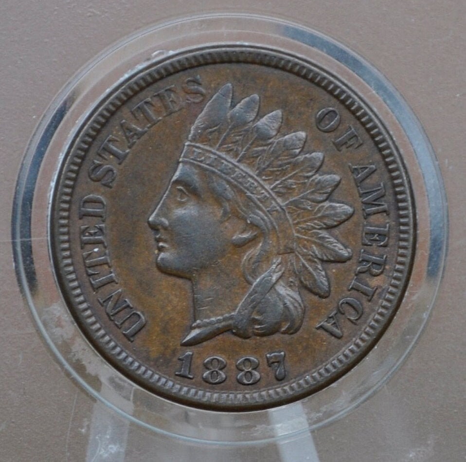 1887 Indian Head Penny - Choose by Grade - Good to Extremely Fine Grade / Condition - Indian Head Cent 1887