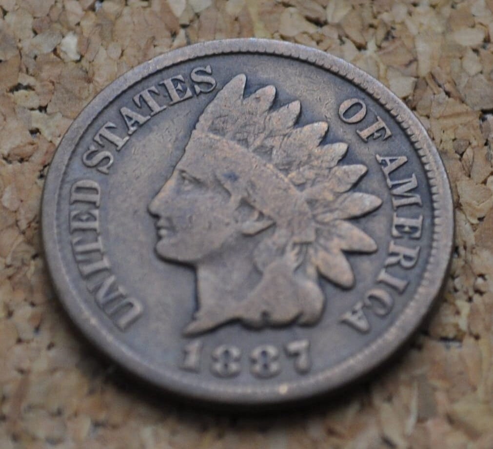 1887 Indian Head Penny - Choose by Grade - Good to Extremely Fine Grade / Condition - Indian Head Cent 1887
