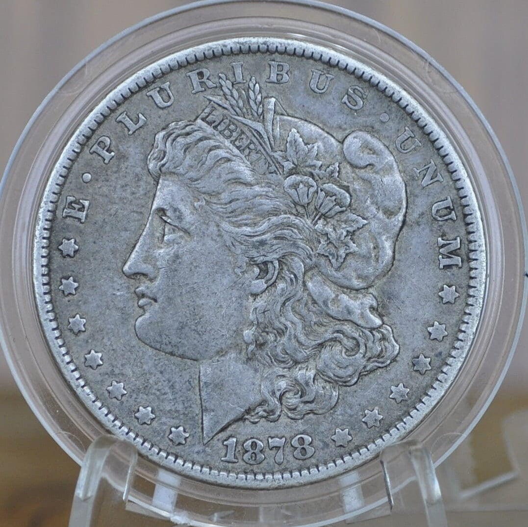 1878 Morgan Silver Dollar - Seven Feathers - Choose by Grade - 1878 Seven Feathers - 7 Feather Design 1878 P Morgan Silver