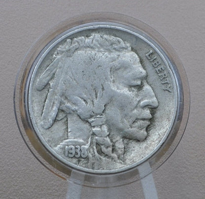 1938-D Buffalo Nickel - Choose by Grade / Condition - Last Year of Production - Denver Mint - 1938-D Nickel - Indian Head Nickel 1938D