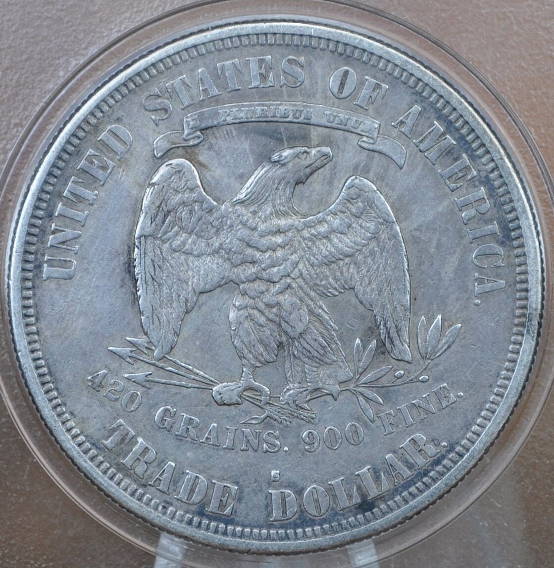 1877-S Trade Dollar - XF (Extremely Fine) Grade / Condition - 1877 S Authentic US Trade Dollar 1877 S - Authentic Silver US Trade Dollar