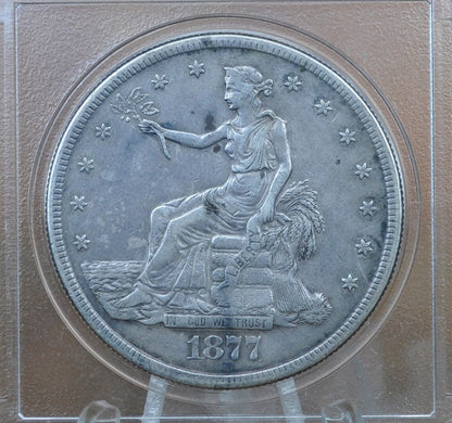 1877-S Trade Dollar - XF (Extremely Fine) Grade / Condition - 1877 S Authentic US Trade Dollar 1877 S - Authentic Silver US Trade Dollar