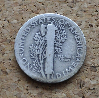 1923-S Mercury Dime - G-VF (Good to Very Fine) Choose by Grade - San Francisco Mint - 1923 S Silver Dime 1923 S Winged Liberty Head Dime