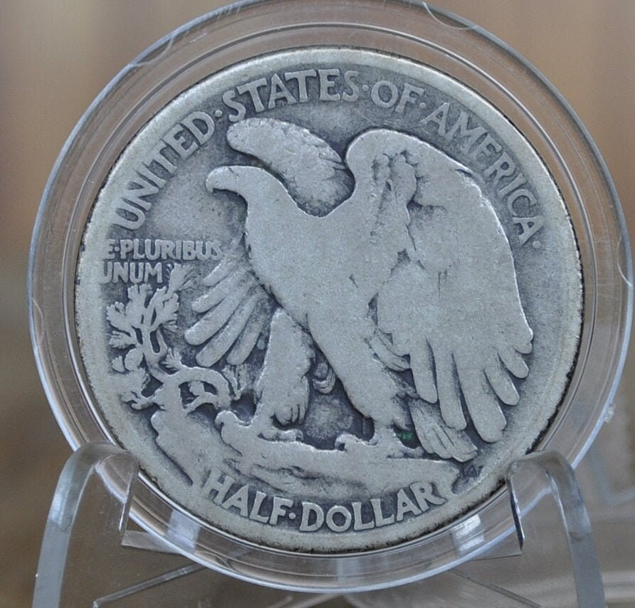 1916-S Walking Liberty Silver Half Dollar Obverse S - G (Good) -Key Date- Denver Mint- 1916 S WLH - Half Dollar 1916 S Liberty Walking Half