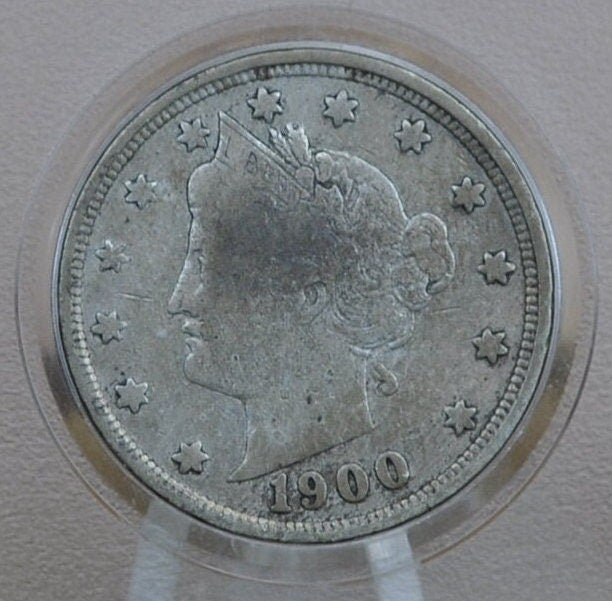 1900 Liberty Head Nickel - Choose by Grade / Condition - V Nickel 1900 - Barber Design - Old, Collectible US Coin