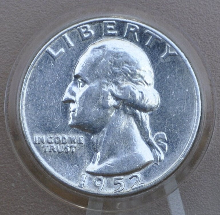 1952 Washington Silver Quarter - Philadelphia Mint - Washington Quarter 1952 P Silver Quarter