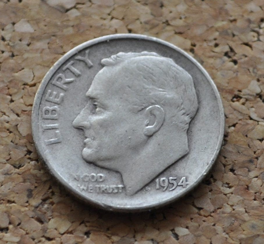 1954 PDS Roosevelt Silver Dimes - Choose Mint and Grade - Roosevelt Dime 1954 P, 1954 D Dime, 1954 S Dime - Circulated & Uncirculated Dimes
