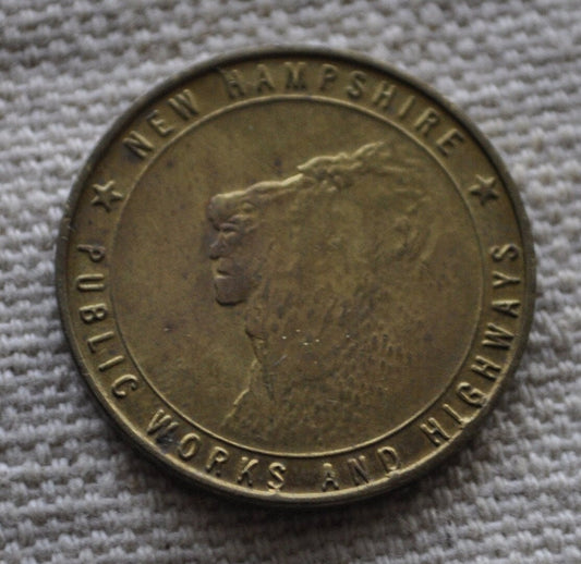 New Hampshire Toll Tokens - Old Man On the Mountain - Transit Authority - NH Toll Token - Vintage State Toll Token