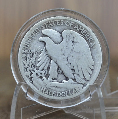 1928-S Walking Liberty Silver Half Dollar - Vg (Very Good) Grade - San Francisco Mint - 1928-S Half Dollar / 1928 S Liberty Walking Half