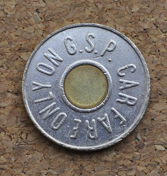 Garden State Parkway Tokens - Car Fare Only On G.s.p - New Jersey Turnpike Token / Nj Toll Token - Vintage State Toll Token Nj