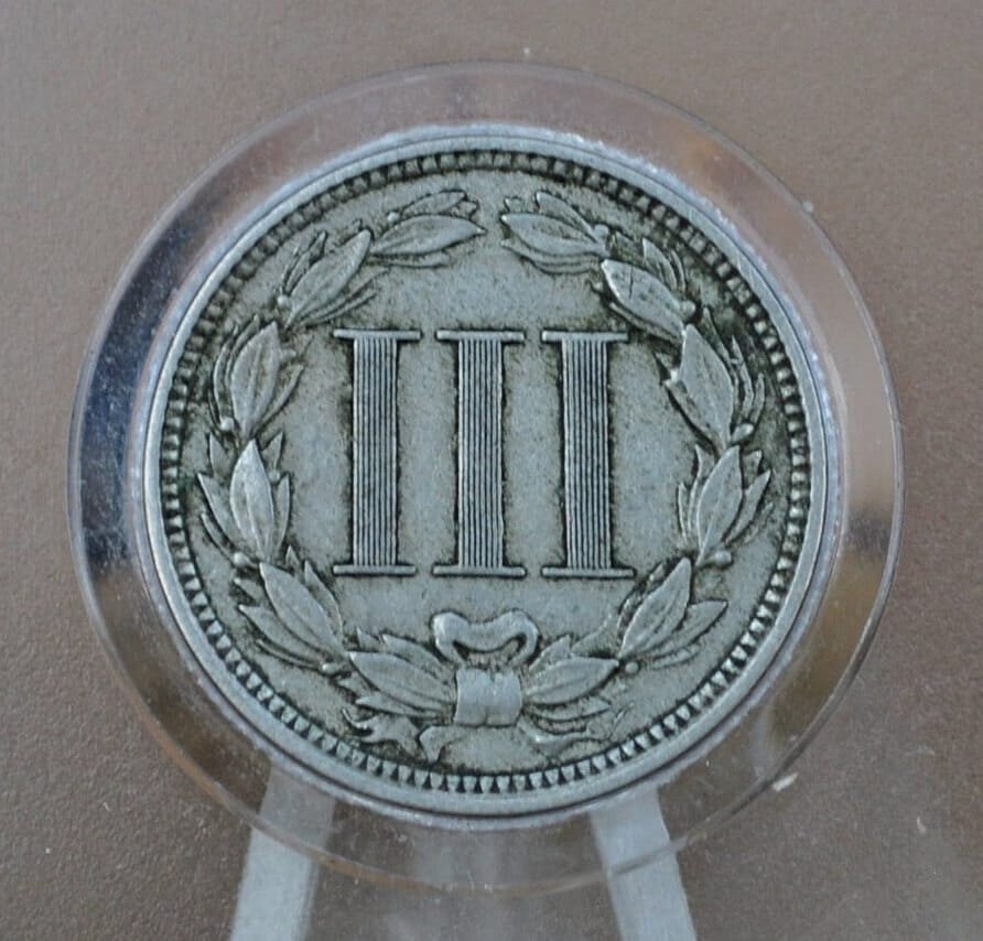 1869 Three Cent Nickel US Coin - Choose by Grade / Condition - Civil War Era - 3 Cent Nickel 1869