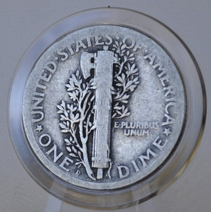 1917-D Mercury Silver Dime - G-VF (Good to Very Fine) Choose by Grade - Denver Mint - 1917 D Winged Liberty Dime Silver Dime Mercury 1917D