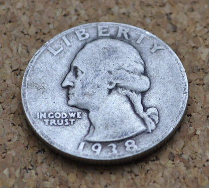 1938 Washington Silver Quarter - Choose by Grade - Philadelphia Mint - Washington Quarter 1938 P