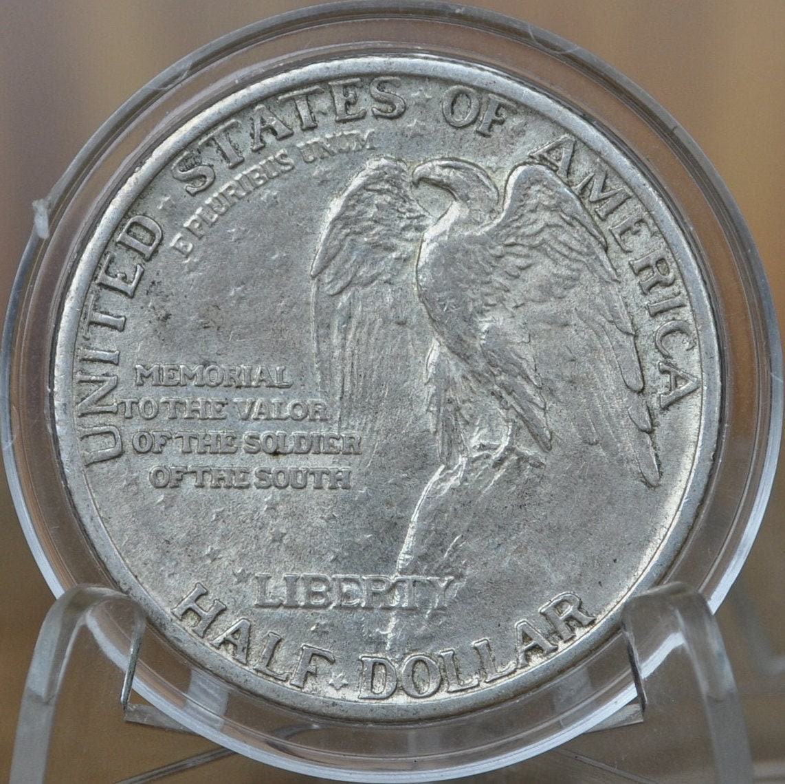 Authentic 1925 Stone Mountain Silver Commemorative Half Dollar - AU (About Uncirculated) Robert E Lee and Stonewall Jackson 1925 Half Dollar