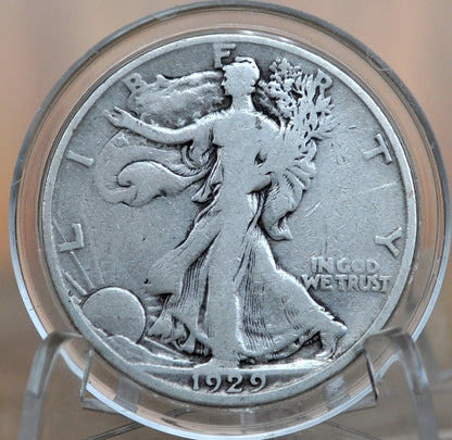 1929-S Walking Liberty Silver Half Dollar - VG-F (Very Good to Fine) - 1929S Half Dollar / 1929 S WLH - Better Date