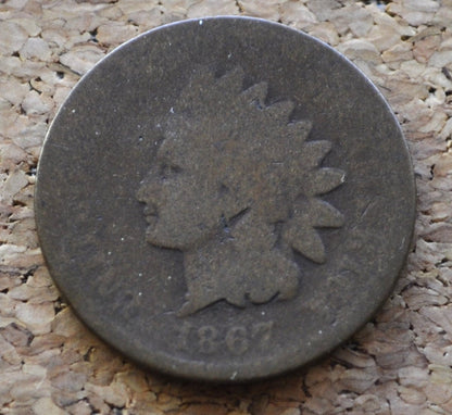 1867 Indian Head Penny - Key Date - Choose by Grade / Condition - Civil War Era Coin - 1867 Cent