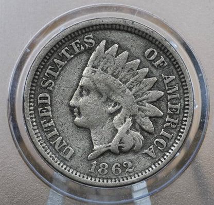 1862 Indian Head Penny - Choose by Grade - Good Early Date - 1862 Indian Head Cent 1862 One Cent - Civil War Era Cent