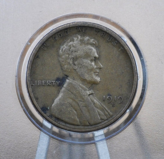1919 S Wheat Penny - VF to EF condition, Great Detail - WWI Era Coin - San Francisco Mint - 1919 S Wheat Cent - 1919 S Penny - 1919 S Cent