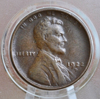 1922-D Wheat Penny - VG-F (Very Good to Fine) Grade / Condition - Denver Mint - 1922 D Wheat Ear Cent - 1922 D Penny Wheat Back - Key Date