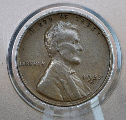 1937-D Wheat Penny - Choose by Grade, F-XF (Fine to Extremely Fine) Condition - Denver Mint - 1937 D Wheat Ear Cent / Wheat Back Cent 1937 D