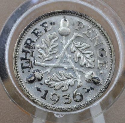 1928-1936 Great Britain Silver 3 Pence Silver - VF/XF Grades Conditions - King George - UK 3 Pence Great Britain Three Pence 50% Silver