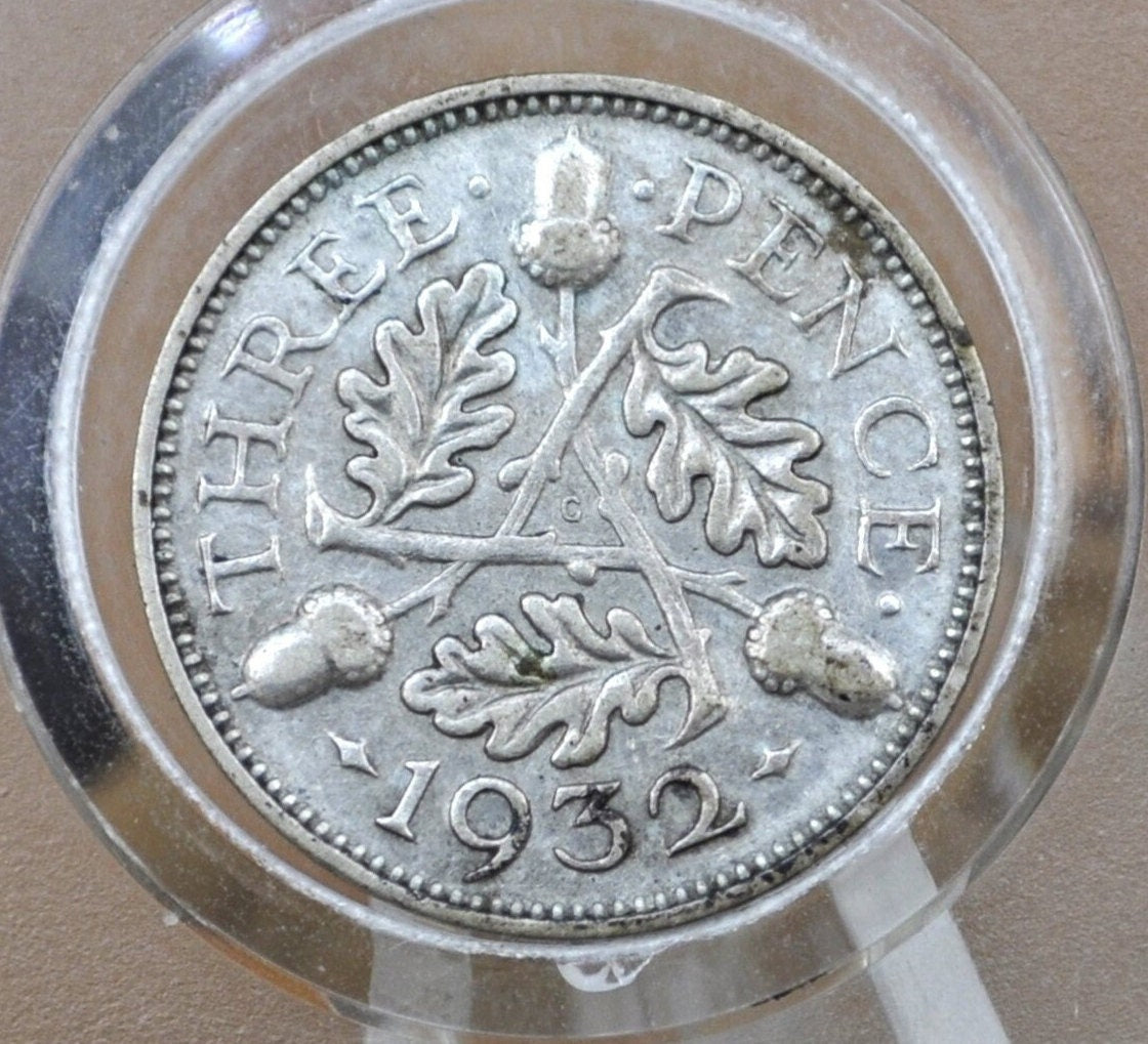 1928-1936 Great Britain Silver 3 Pence Silver - VF/XF Grades Conditions - King George - UK 3 Pence Great Britain Three Pence 50% Silver