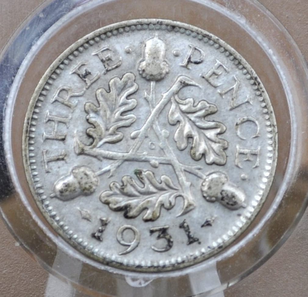 1928-1936 Great Britain Silver 3 Pence Silver - VF/XF Grades Conditions - King George - UK 3 Pence Great Britain Three Pence 50% Silver