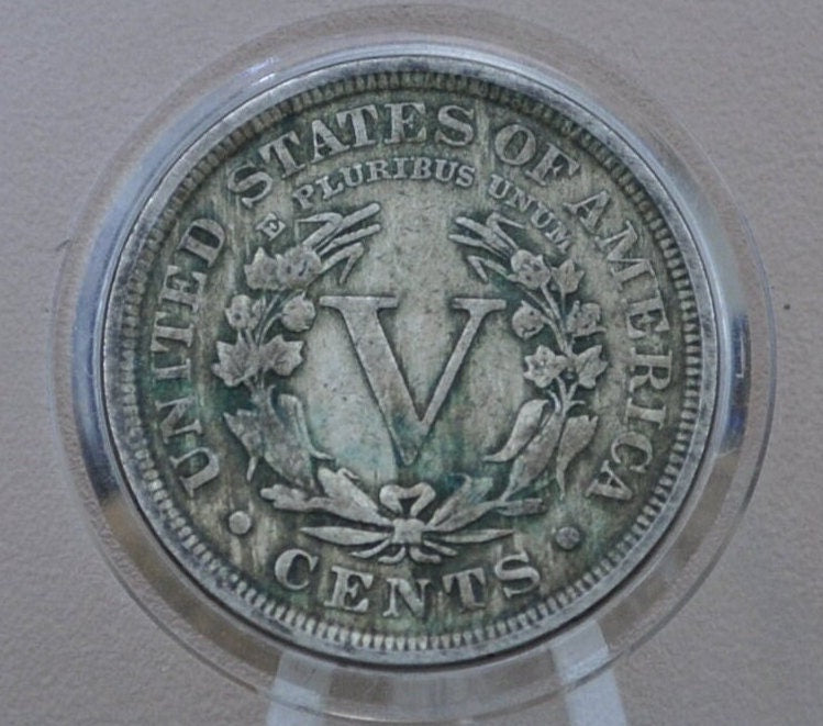 1912 Liberty Head Nickel 1912 V Nickel - VG (Very Good) - Liberty Nickel - Barber Design - 1912 Nickel - Collectible, Great for Jewelry