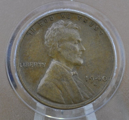 1940 P,D,S Wheat Pennies - XF/AU Grade / Condition - Philly, Denver, San Fran Mints - Wheat Back Cent 1940 D Wheat Ear Lincoln Cent 1940 S