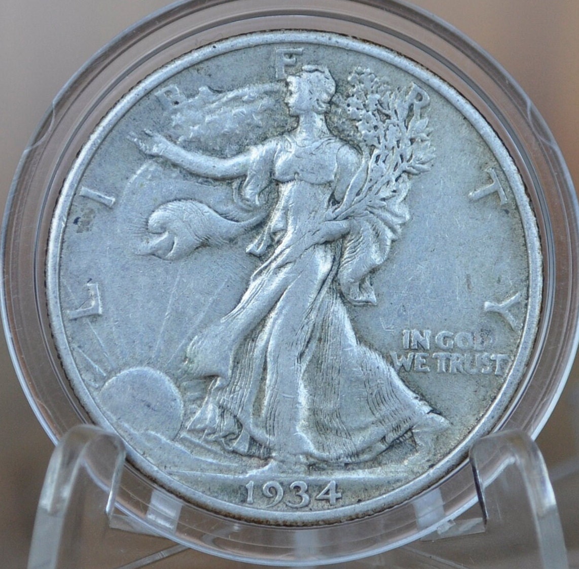 1934 Walking Liberty Silver Half Dollar - Fine to AU58, Choose by Grade - Philadelphia Mint - 1934-P Half Dollar / 1934P Liberty Half Dollar