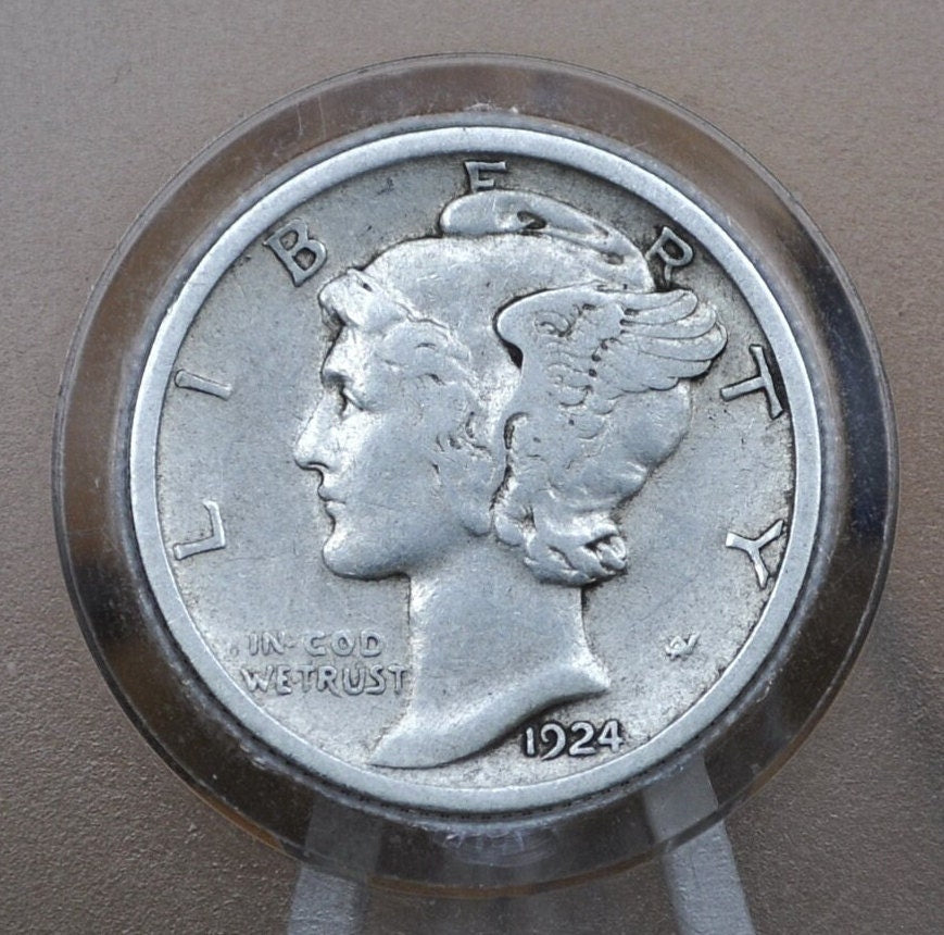 1924-S Mercury Silver Dime - Choose by Grade / Condition - San Francisco Mint - 1924 S Winged Liberty Head Silver Dime Mercury 1924 S
