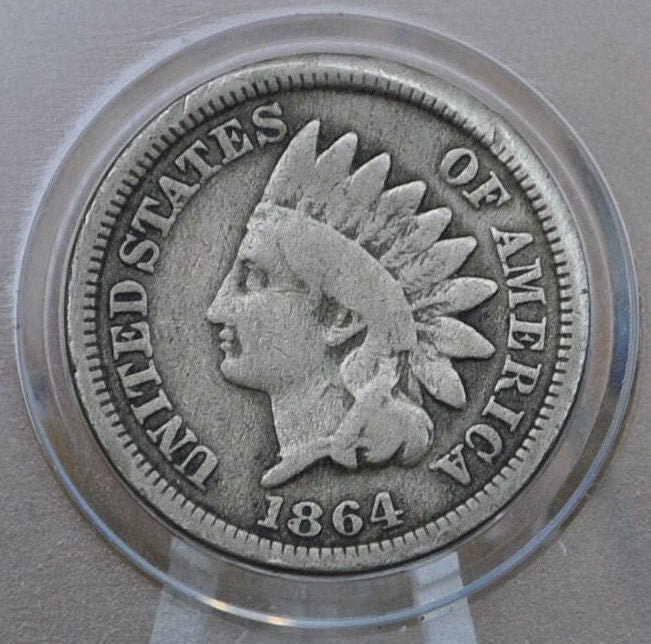 1864 Cupronickel Indian Head Penny - Choose by Grade - Good Early Date - Civil War Era - 1864 Copper Nickel Variety 1864